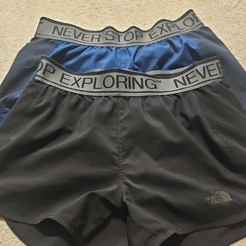 The North Face ' Black and Blue Athletic Shorts 2-Pack